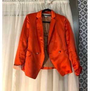 Bright orange blazer
